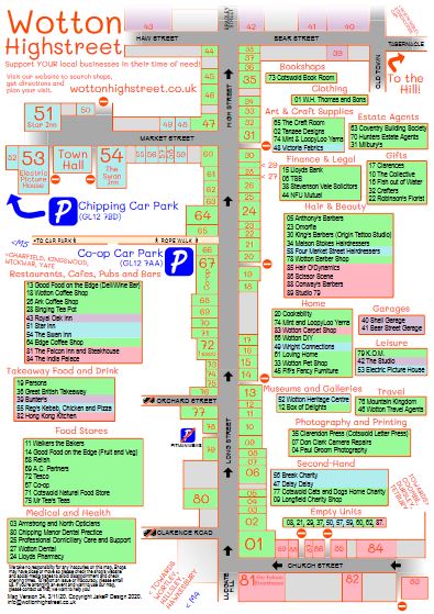 Wotton Shop Map